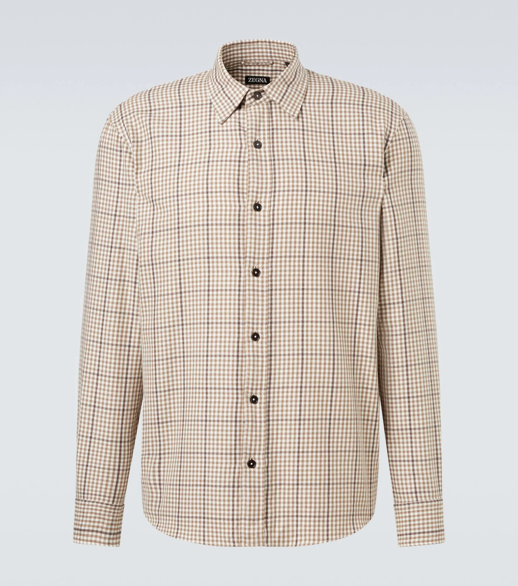 Checked cotton shirt - 1