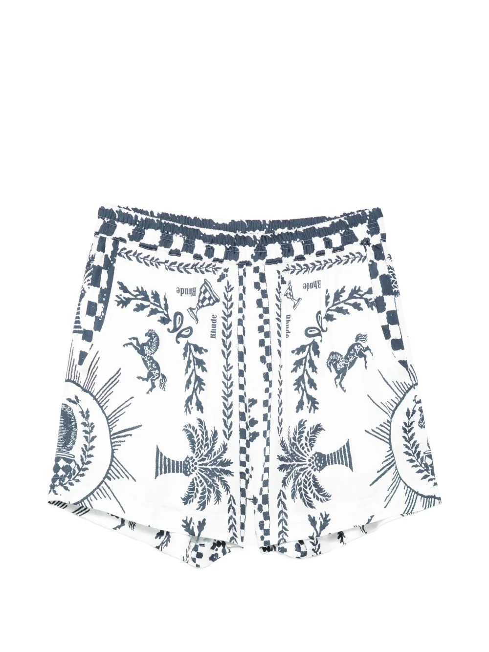 patterned elasticated shorts - 1