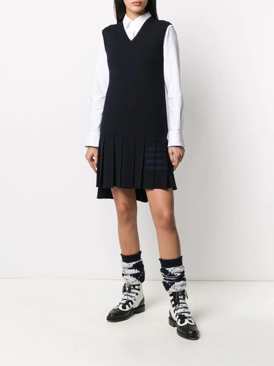 Thom Browne 4-Bar pleated dress outlook