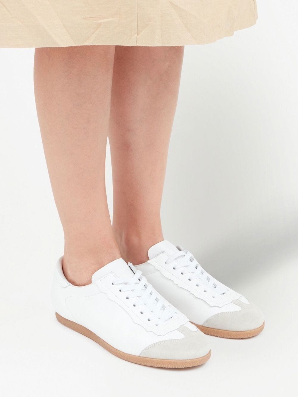 low-top leather trainers - 6