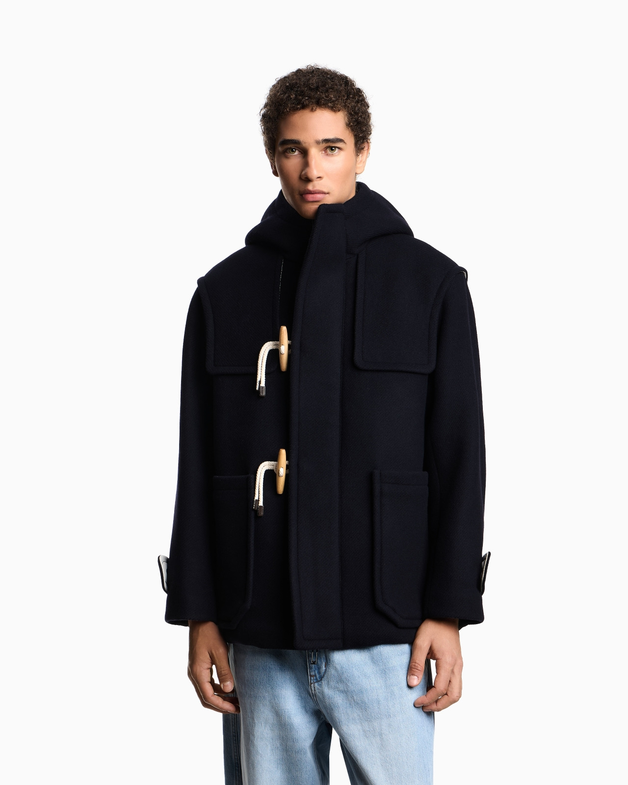 VIRGIN-WOOL CLOTH DUFFEL COAT - 4