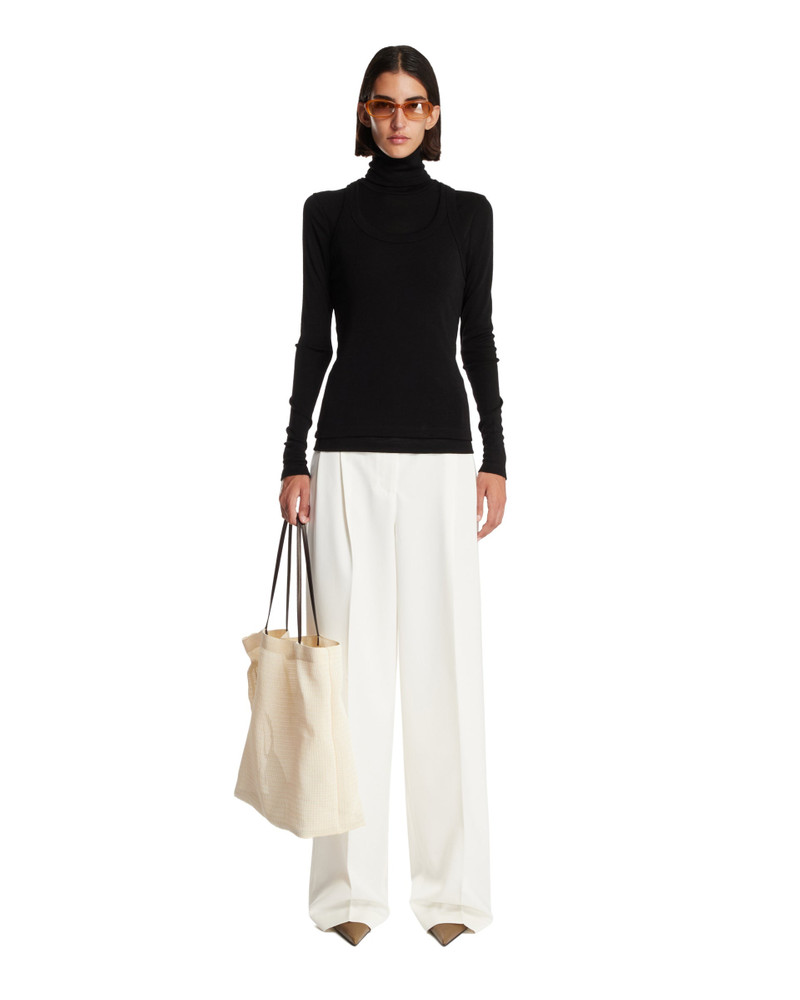 RÓHE White Wool Trousers outlook