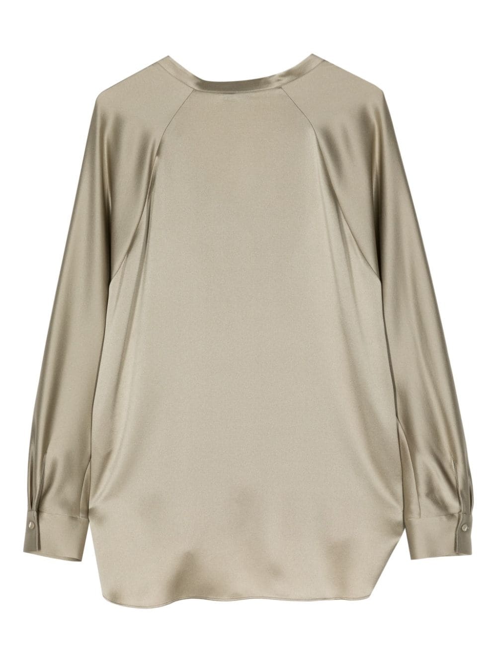 silk v-neck blouse - 2