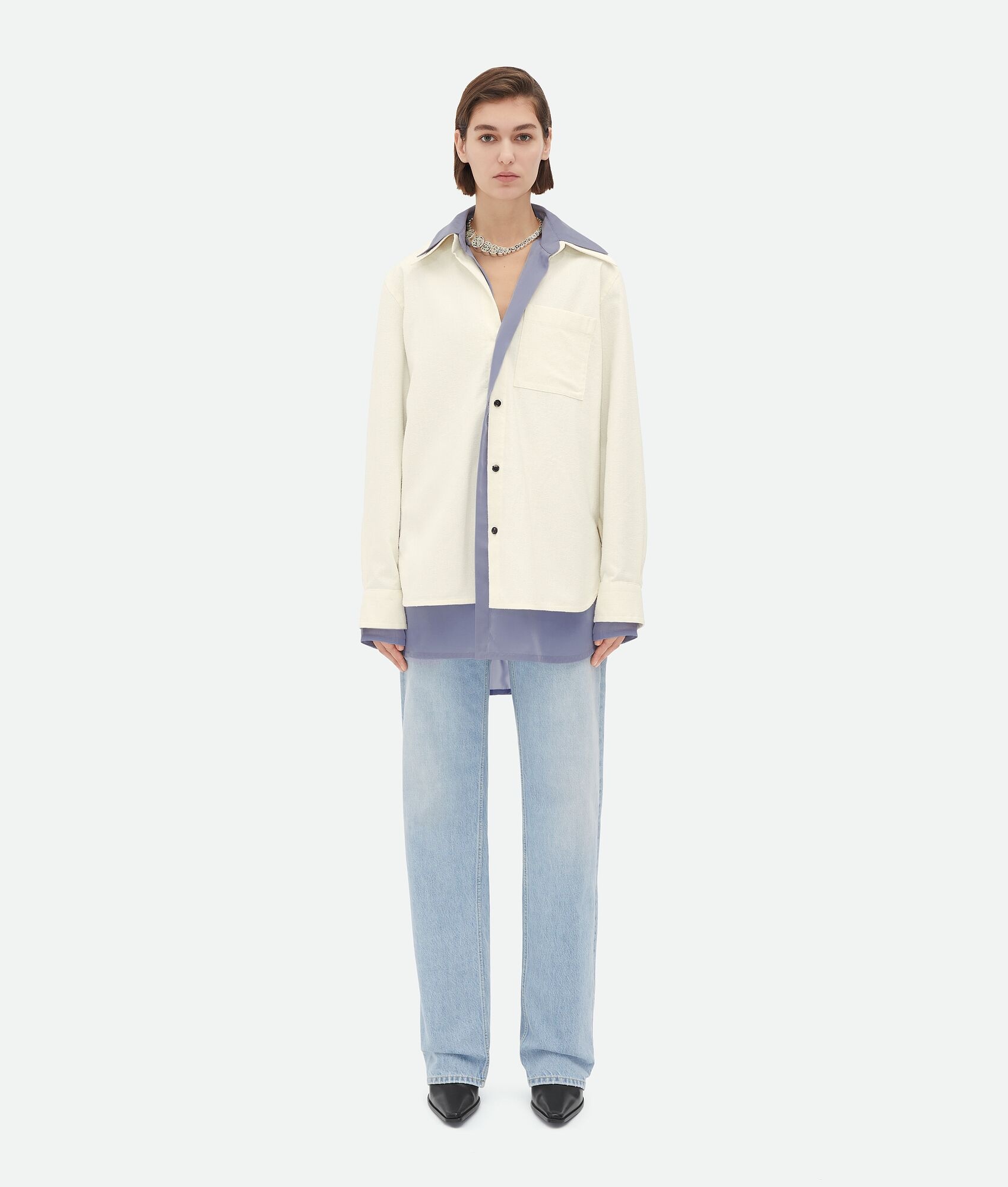 Relaxed Fit Double Layer Cotton Shirt - 5