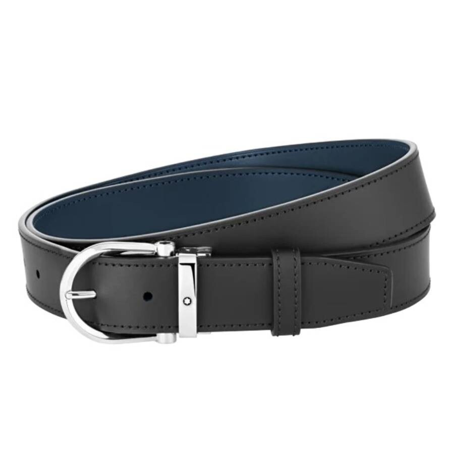 Montblanc Horseshoe Buckle Reversible Leather Belt - 1