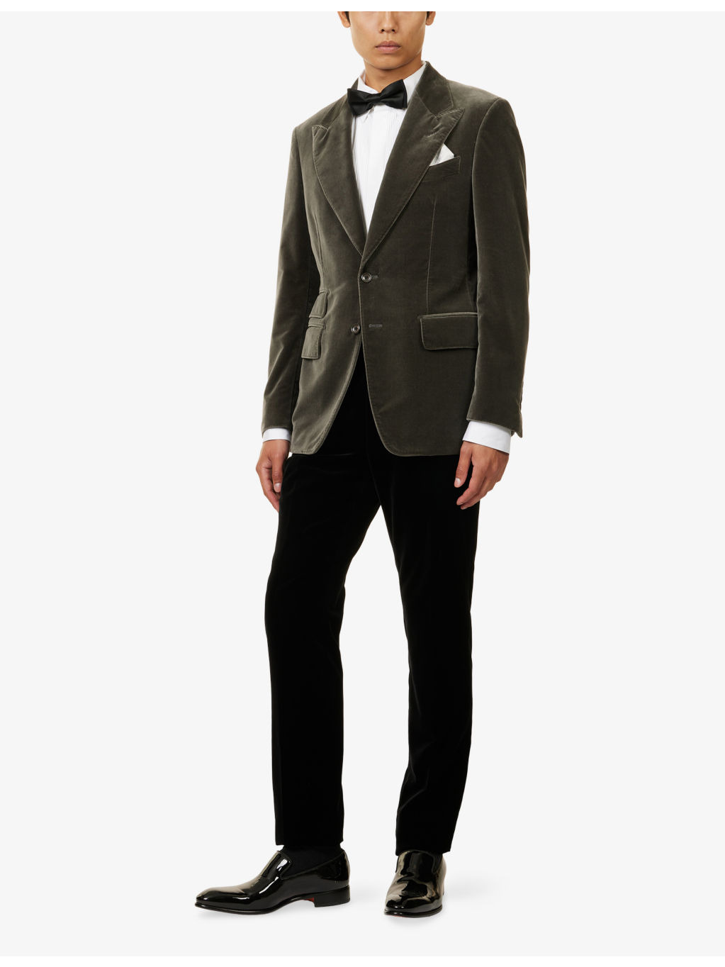 Shelton Notched-Lapels Velvet Jacket - 2