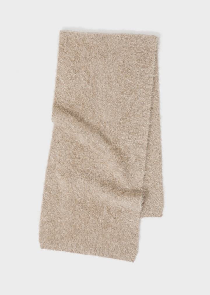 Alpaca knit scarf clay - 5