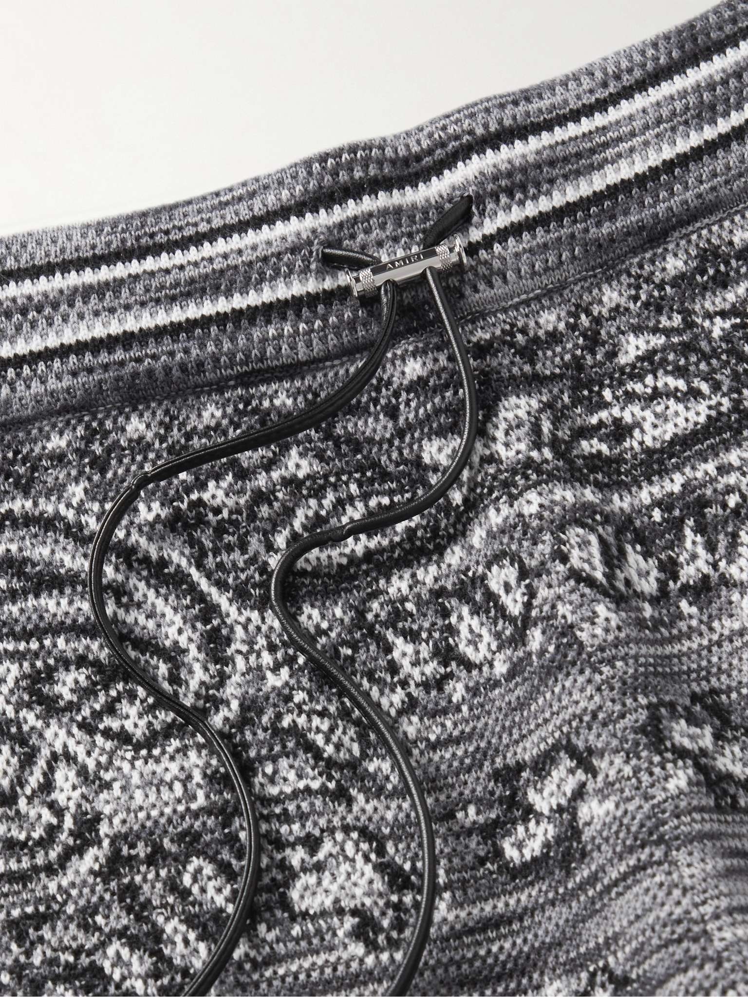 Straight-Leg Space-Dyed Bandana-Jacquard Cotton Drawstring Shorts - 3