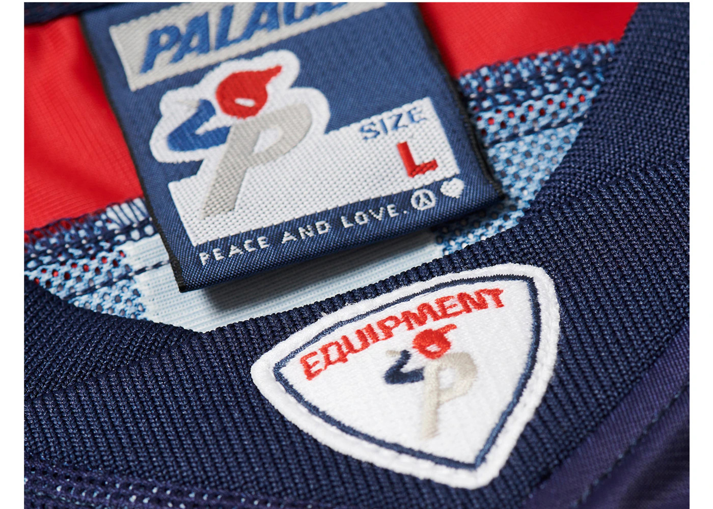 Palace Meshy Stripe Jersey Red/Navy - 3