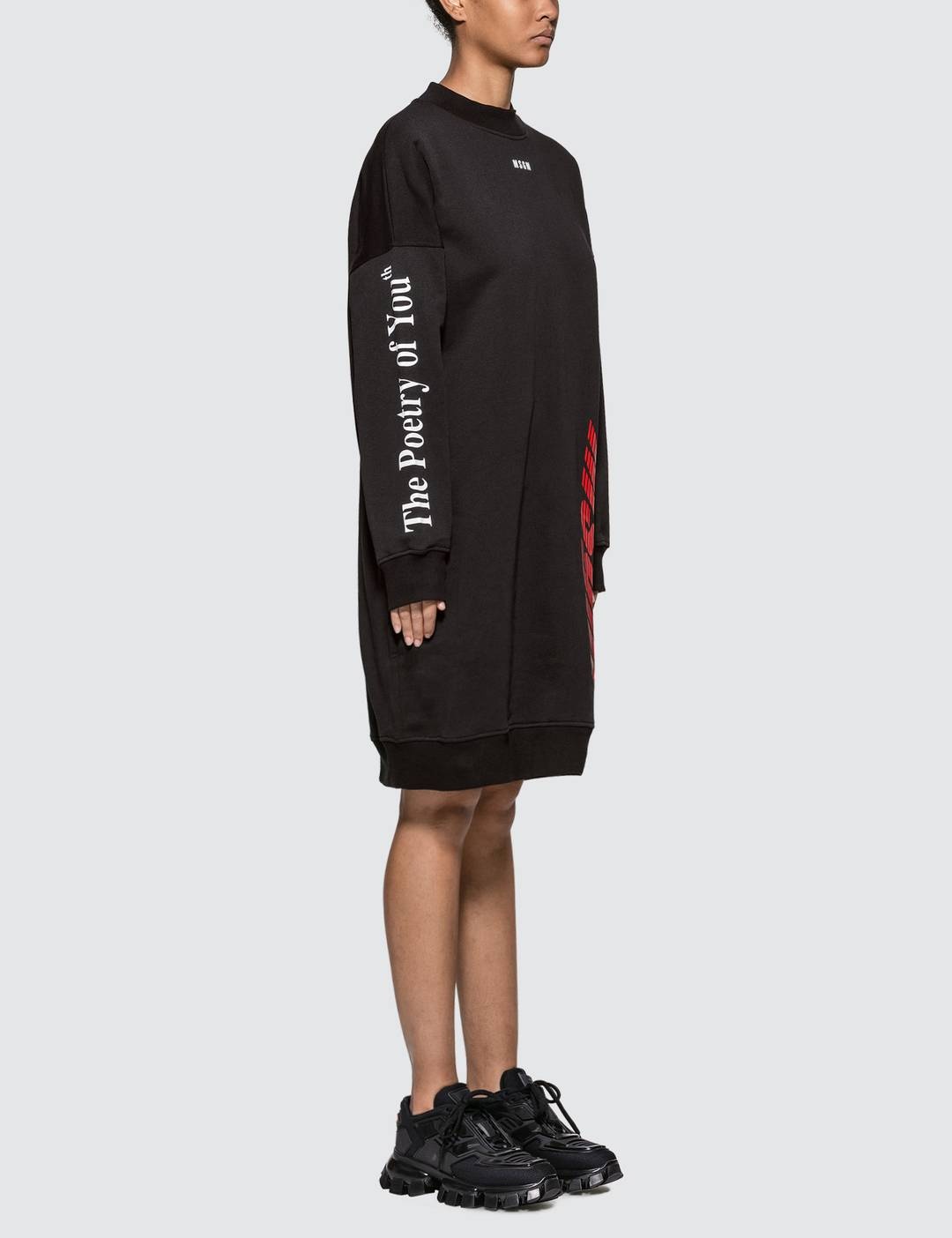 Multi Logo Print Fleece Dress - 3