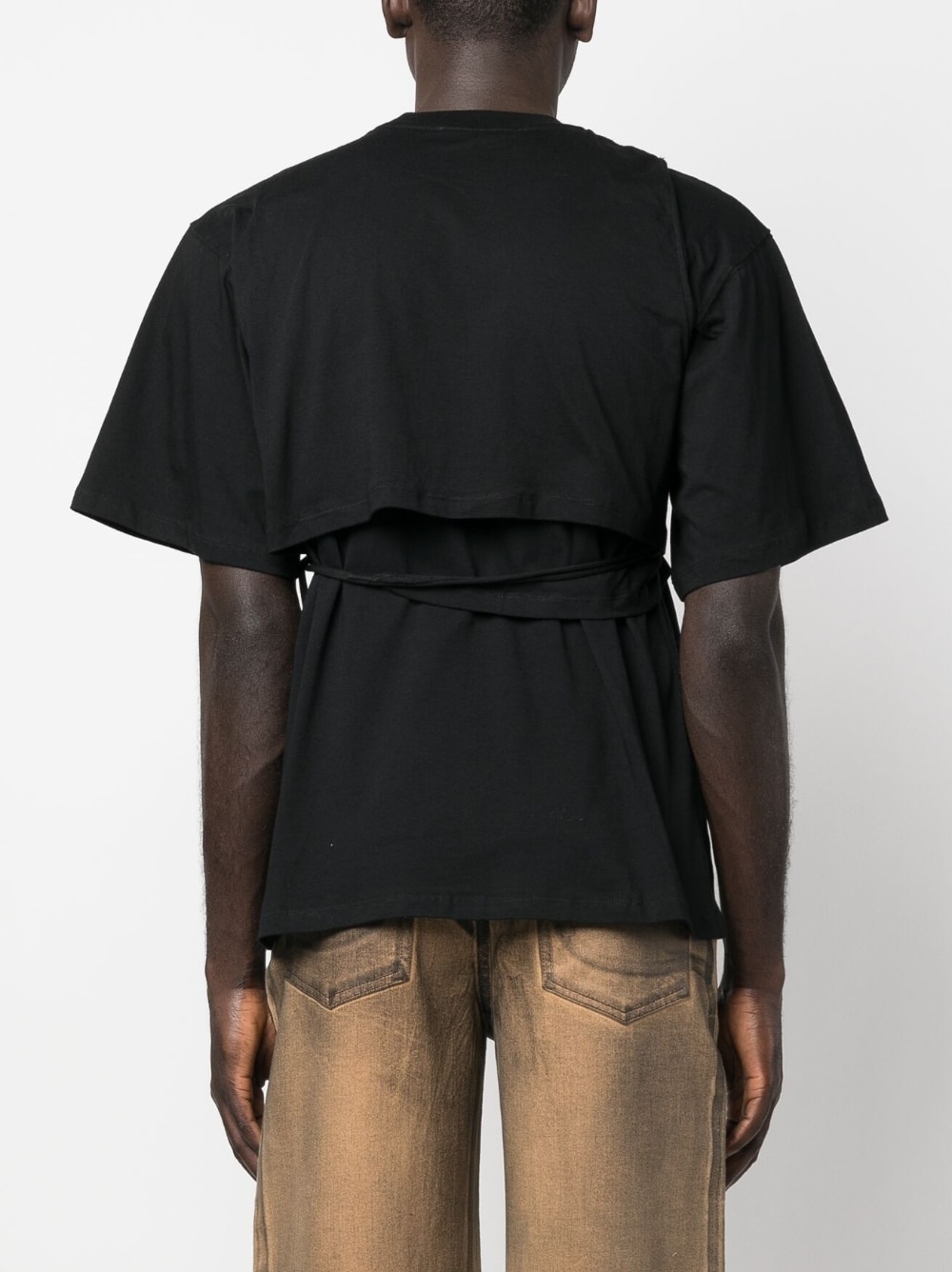 wrap-design organic-cotton T-shirt - 5