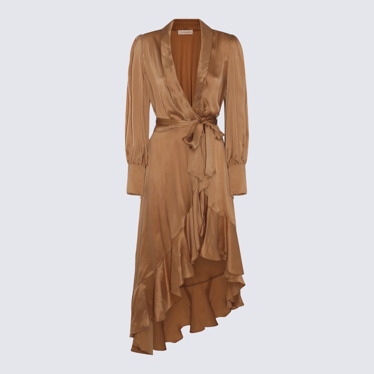 ZIMMERMANN SAND SILK DRESS - 1