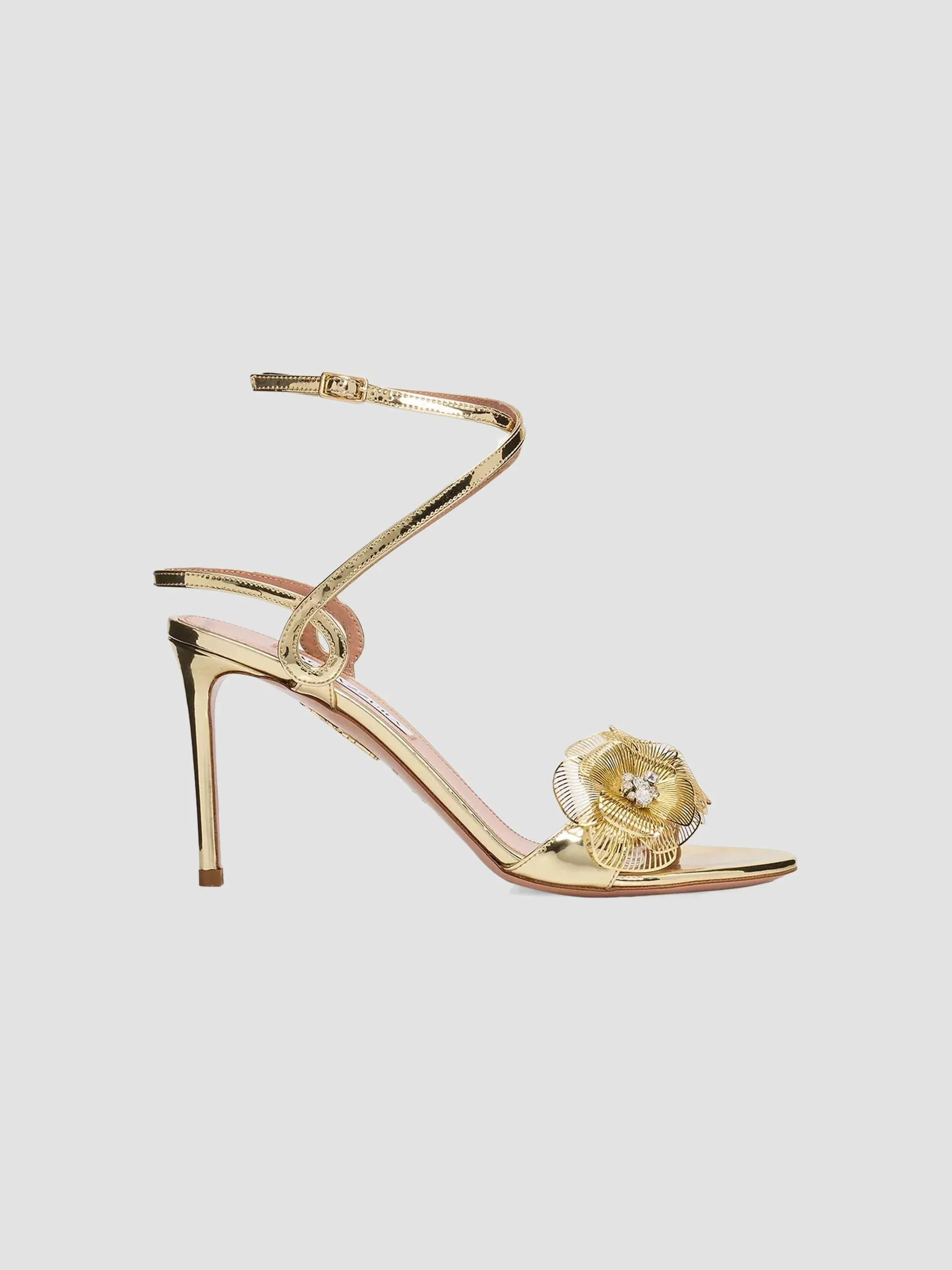 Women's Flora Mystica 85MM Applique Sandals - Soft Gold - 1