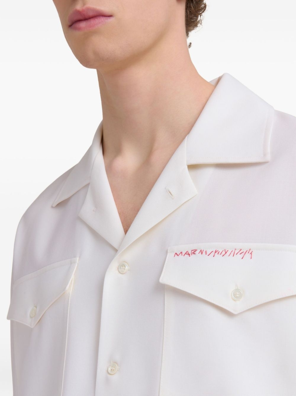 patch pockets button-up shirt - 5