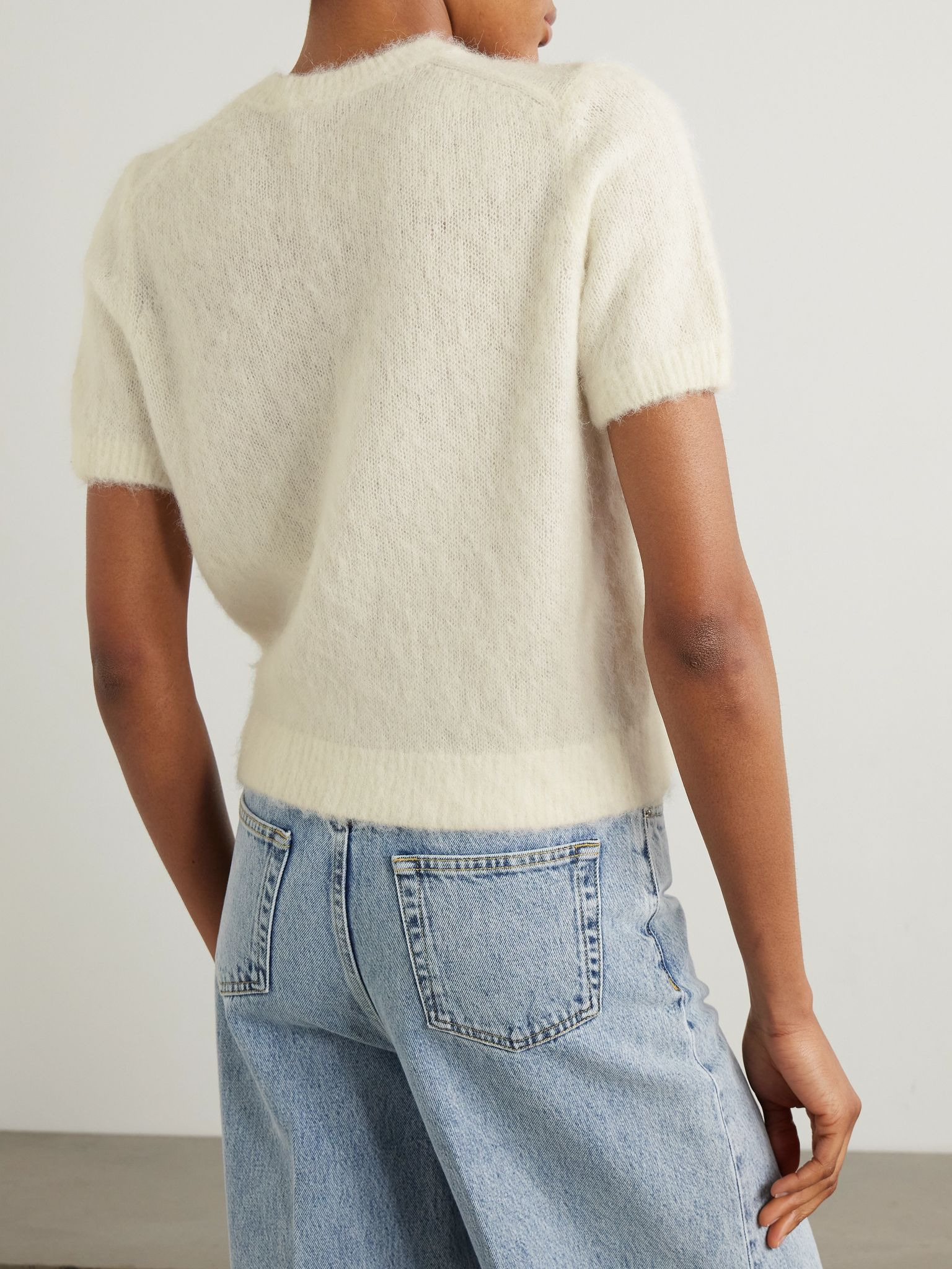 Hearst cropped alpaca-blend sweater Off-white - 4