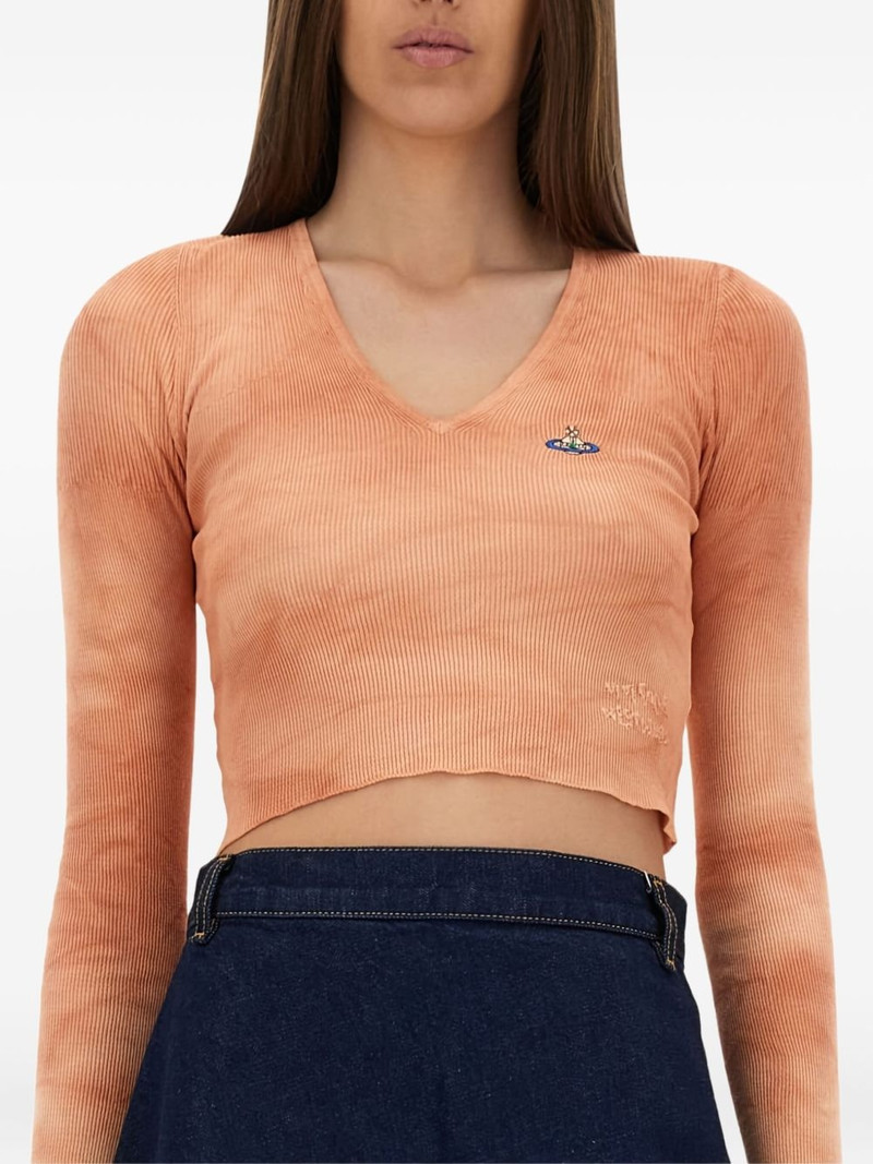 Orb-embroidered crop top 4