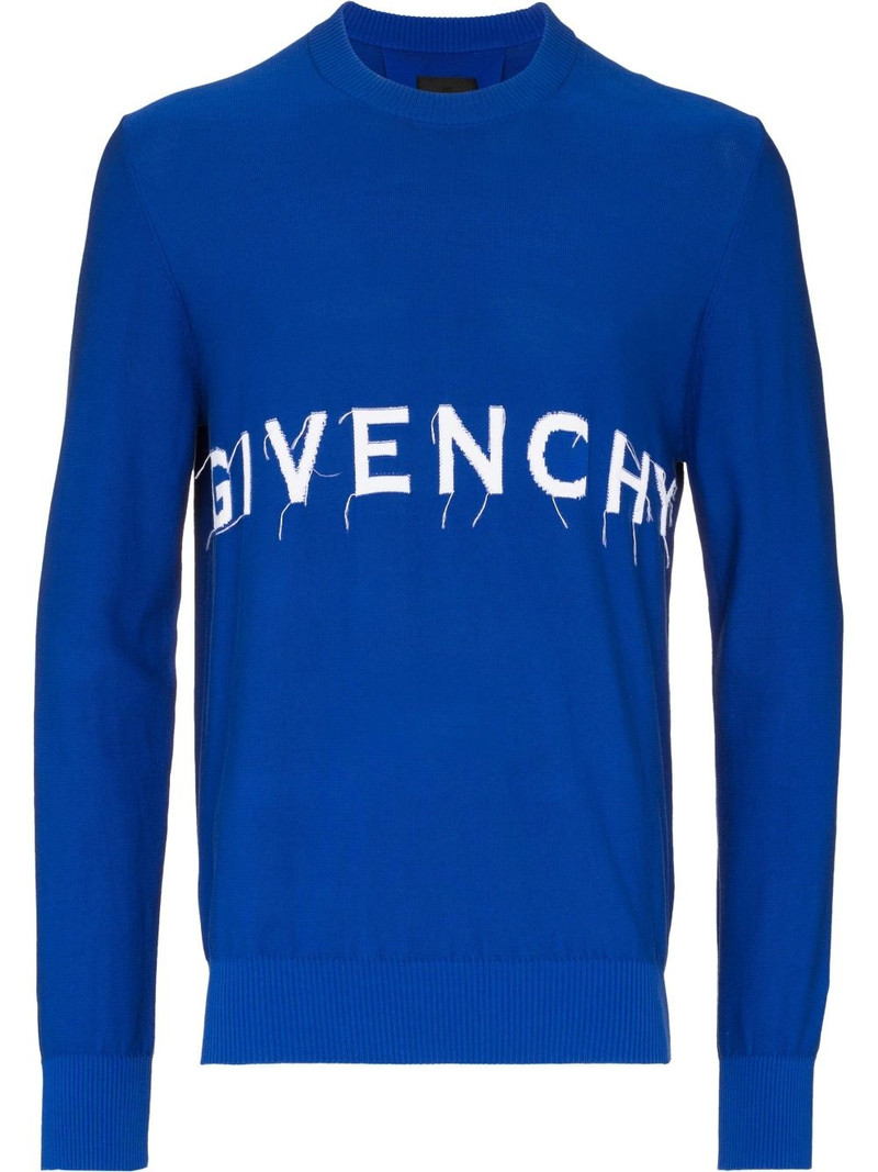 intarsia-knit logo jumper 1