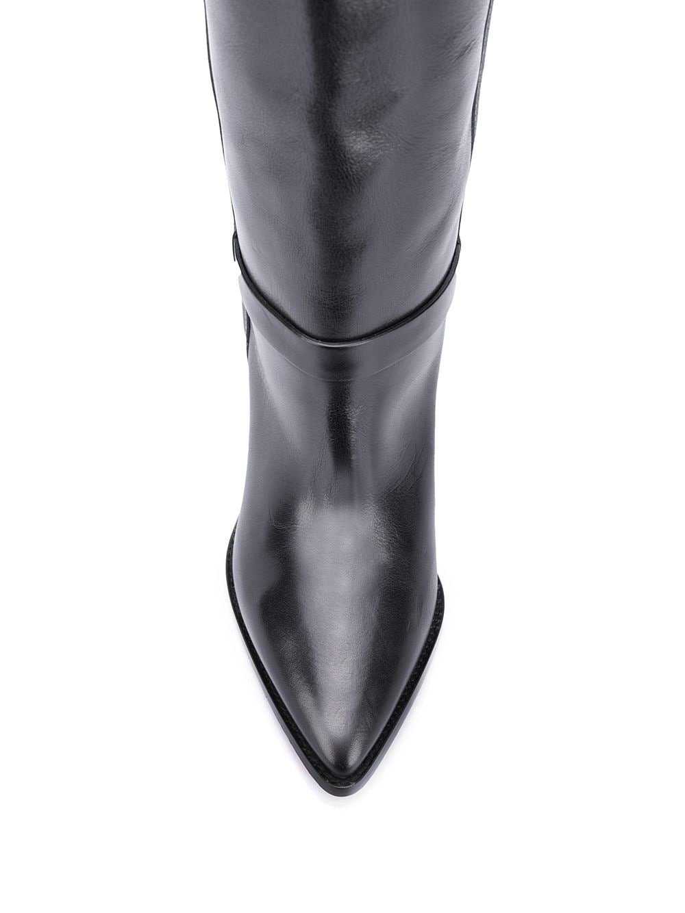 knee-length cone heel boots - 4