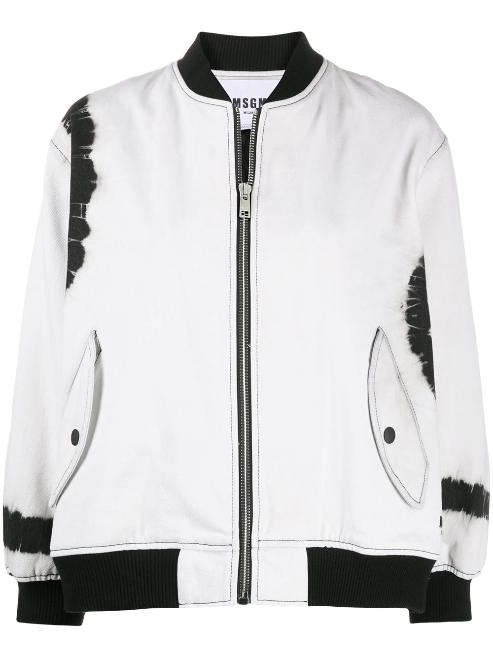 tie-dye print bomber jacket - 1