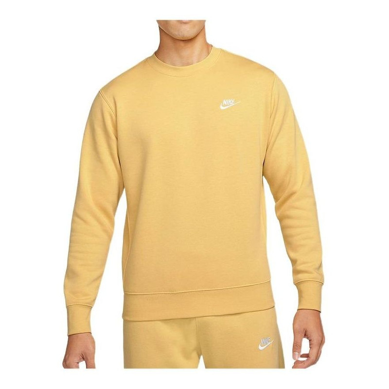Nike Sportswear Club Fleece Round Neck Pullover 'Yellow' BV2663-700 - 1