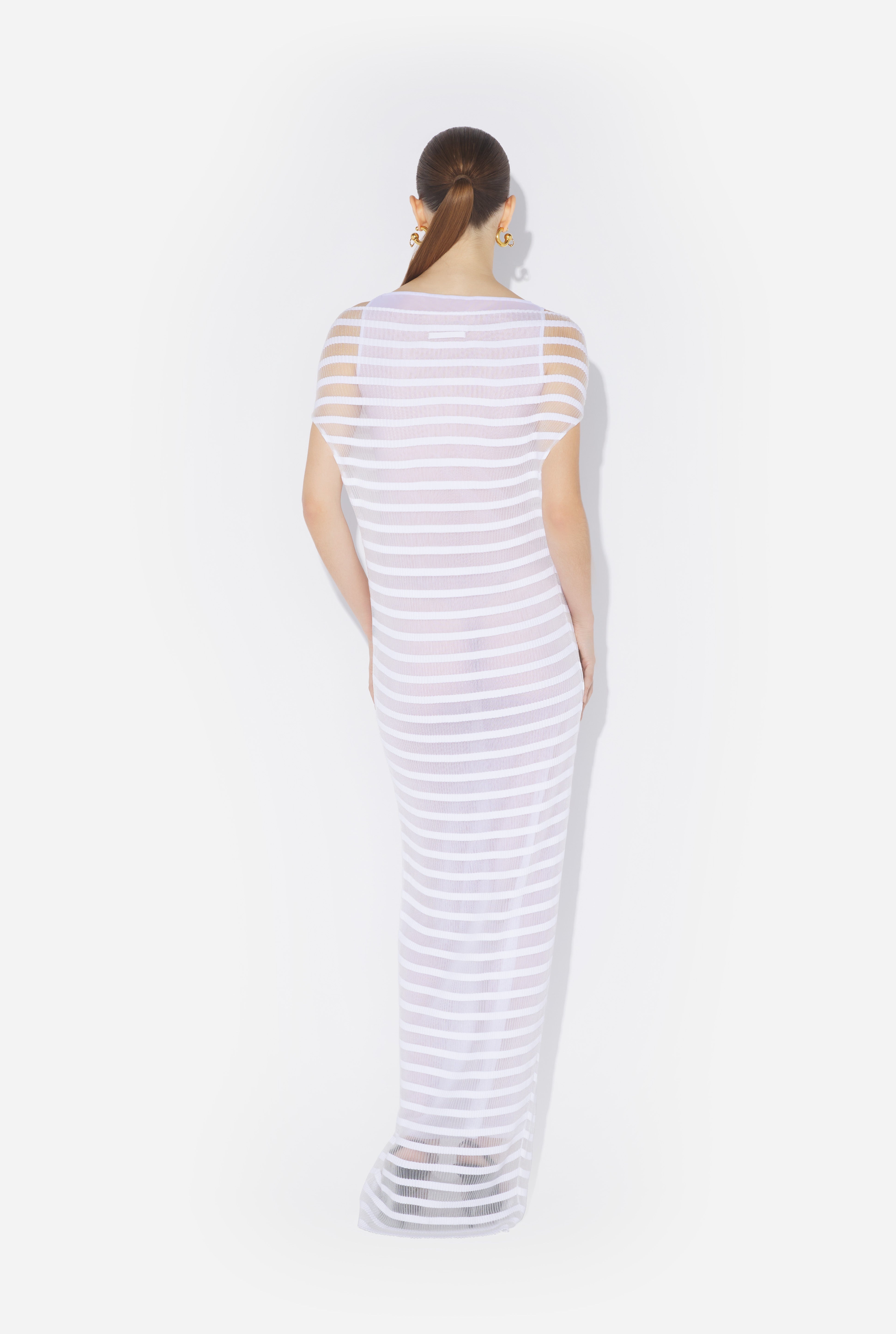 THE MARINIÈRE STRIPED WHITE DRESS - 2