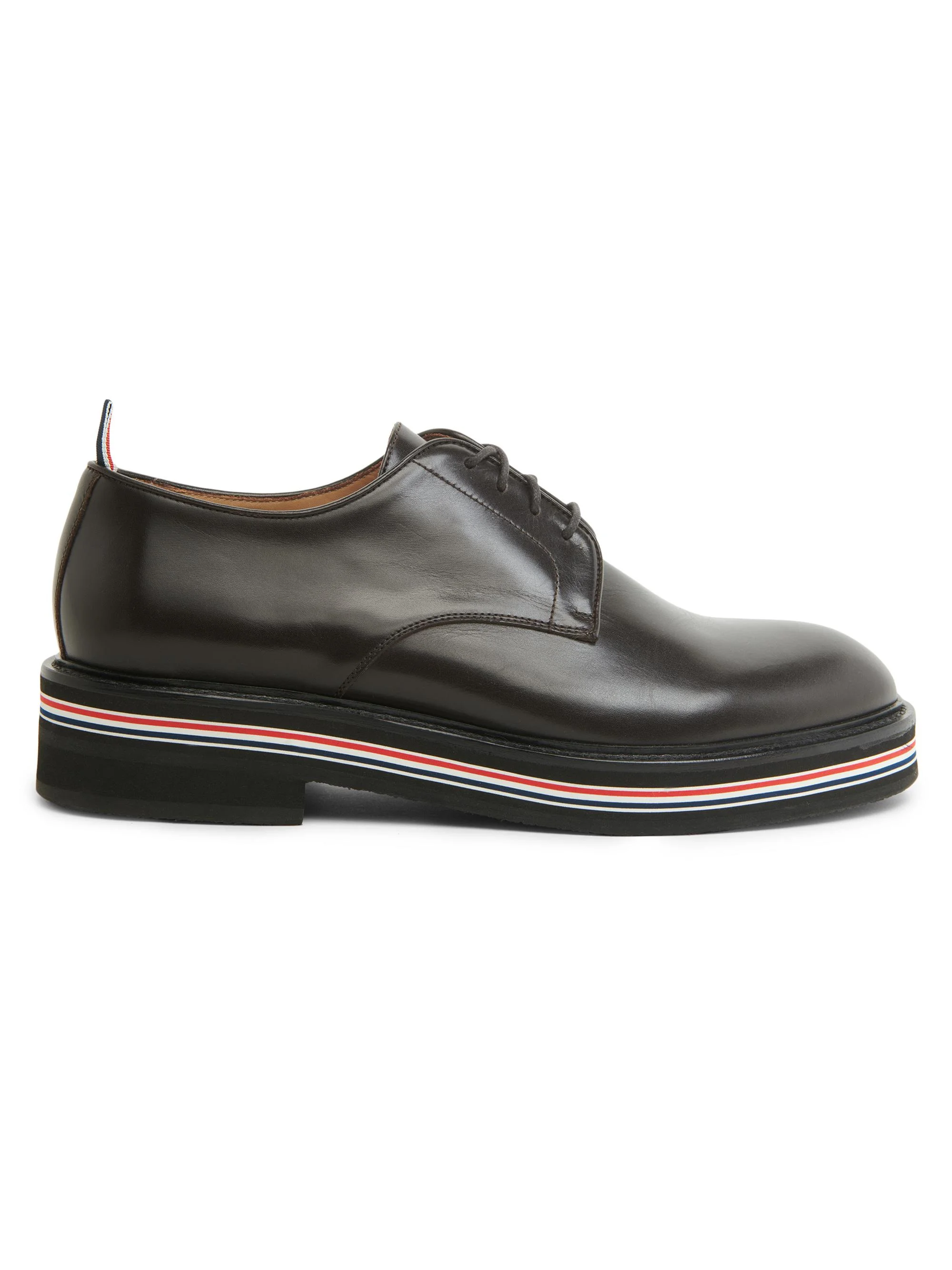 Men's Uniform Leather Oxford Shoes - Black - 1