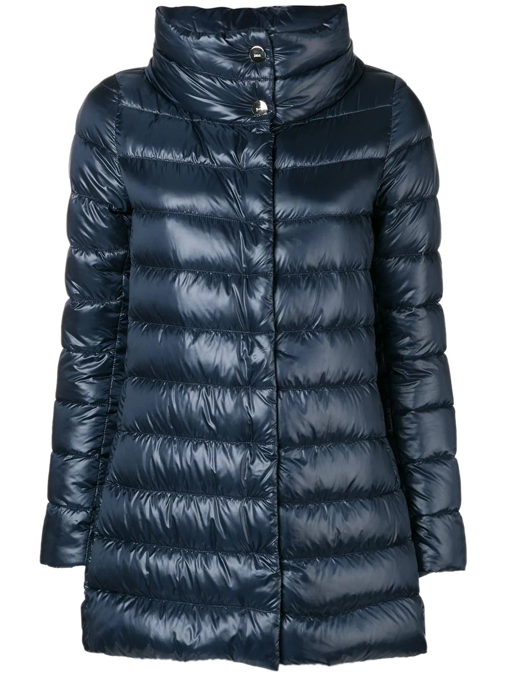 funnel neck padded jacket - 1