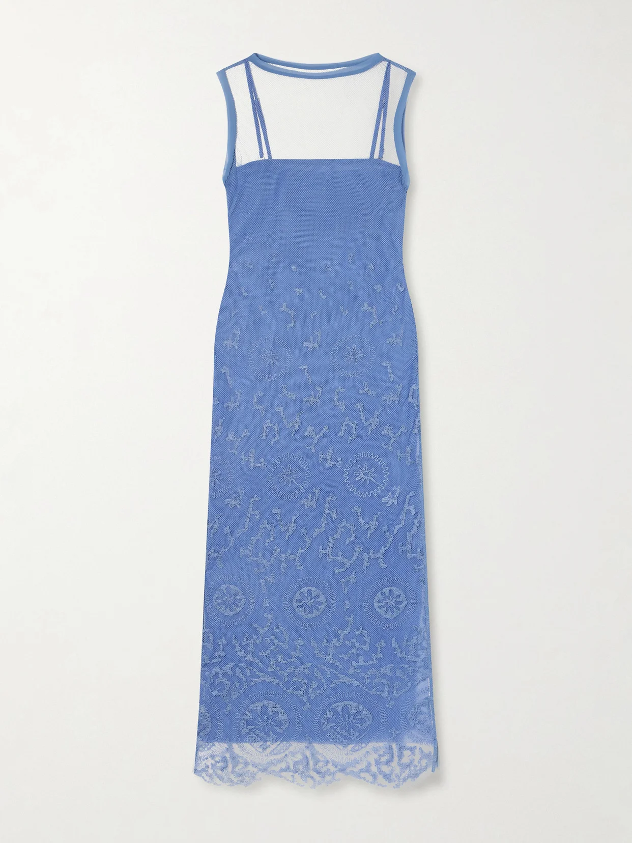 Leif Embroidered Tulle Midi Dress - 1