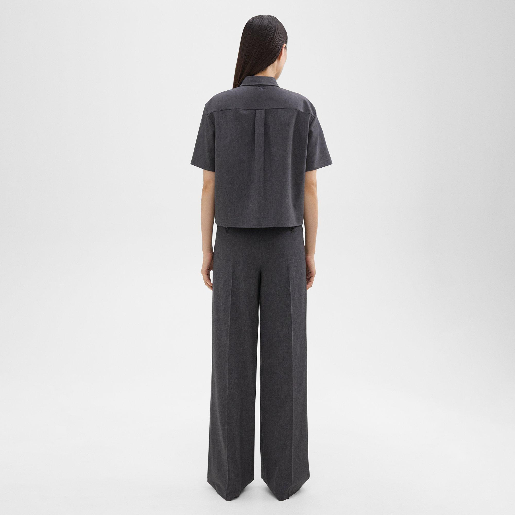 Double Pleat Pant in Good Wool - 4