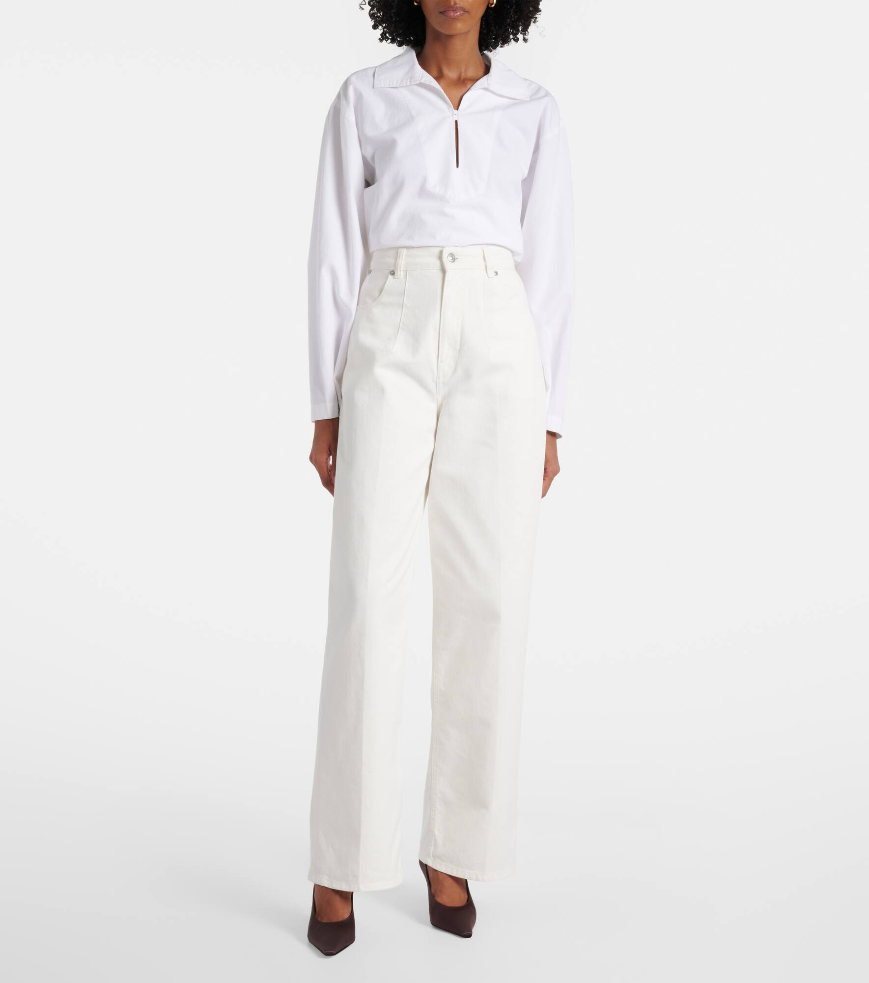 High-rise wide-leg jeans - 7