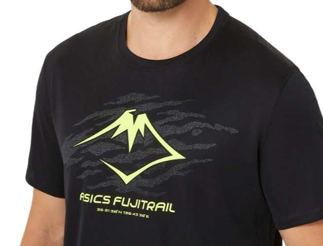 ASICS Fujitrail Running T-Shirt 'Black Green' 2011C981-002 - 4