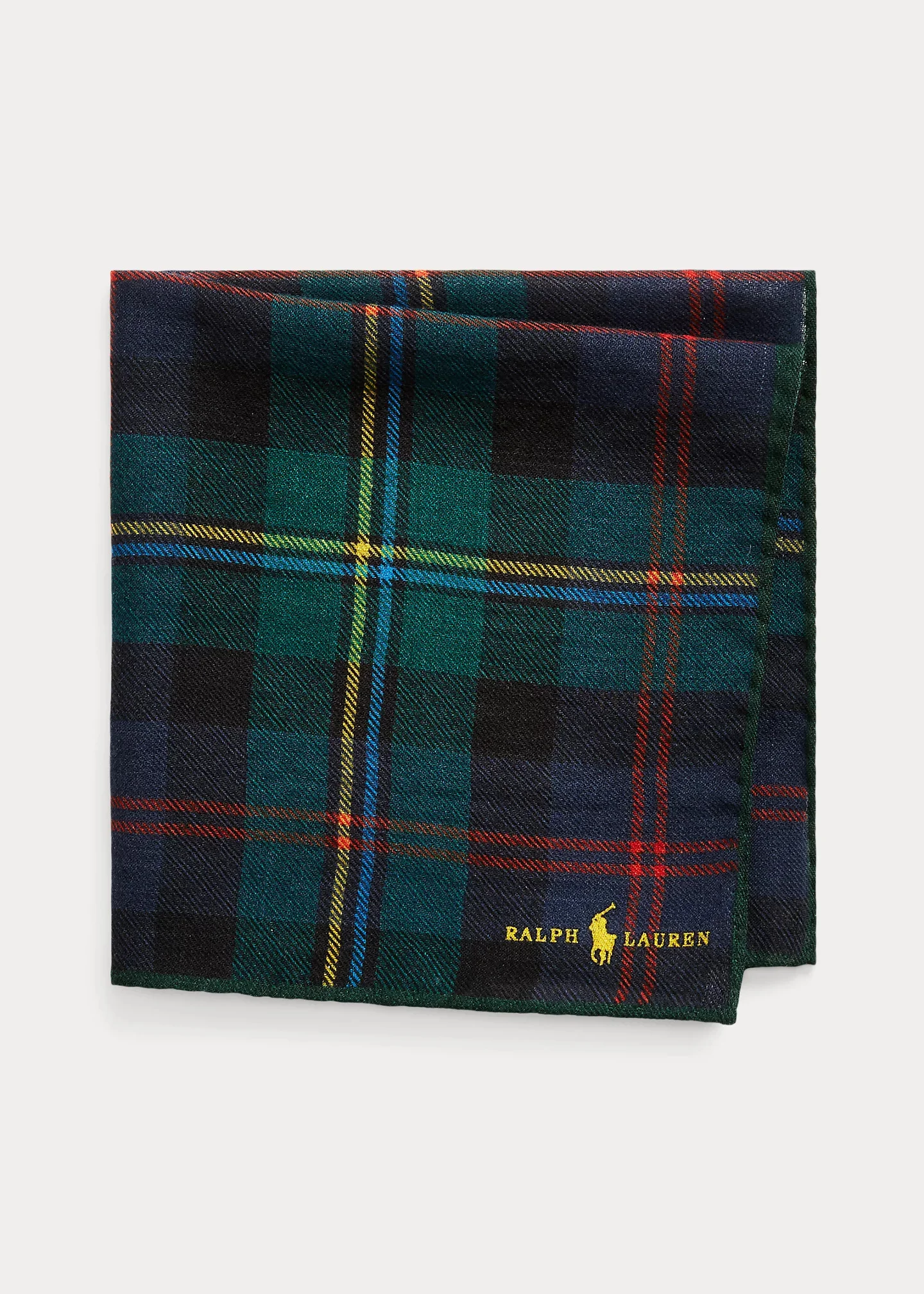 Plaid Wool Pocket Square - 1