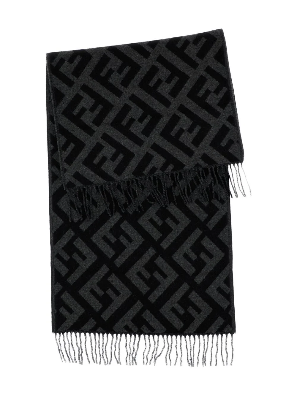 logo-pattern scarf - 1
