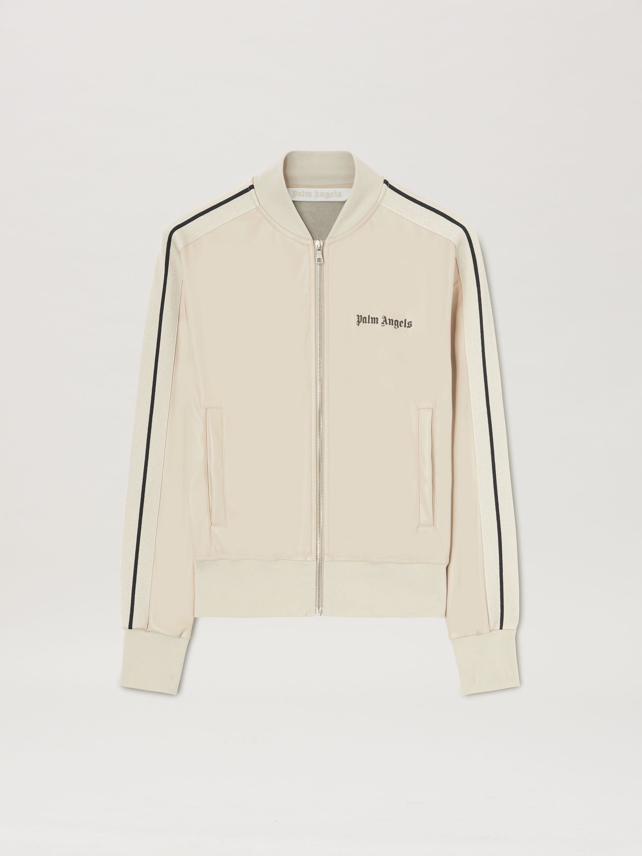 Leather Effct Bomber Track Jacket - 1