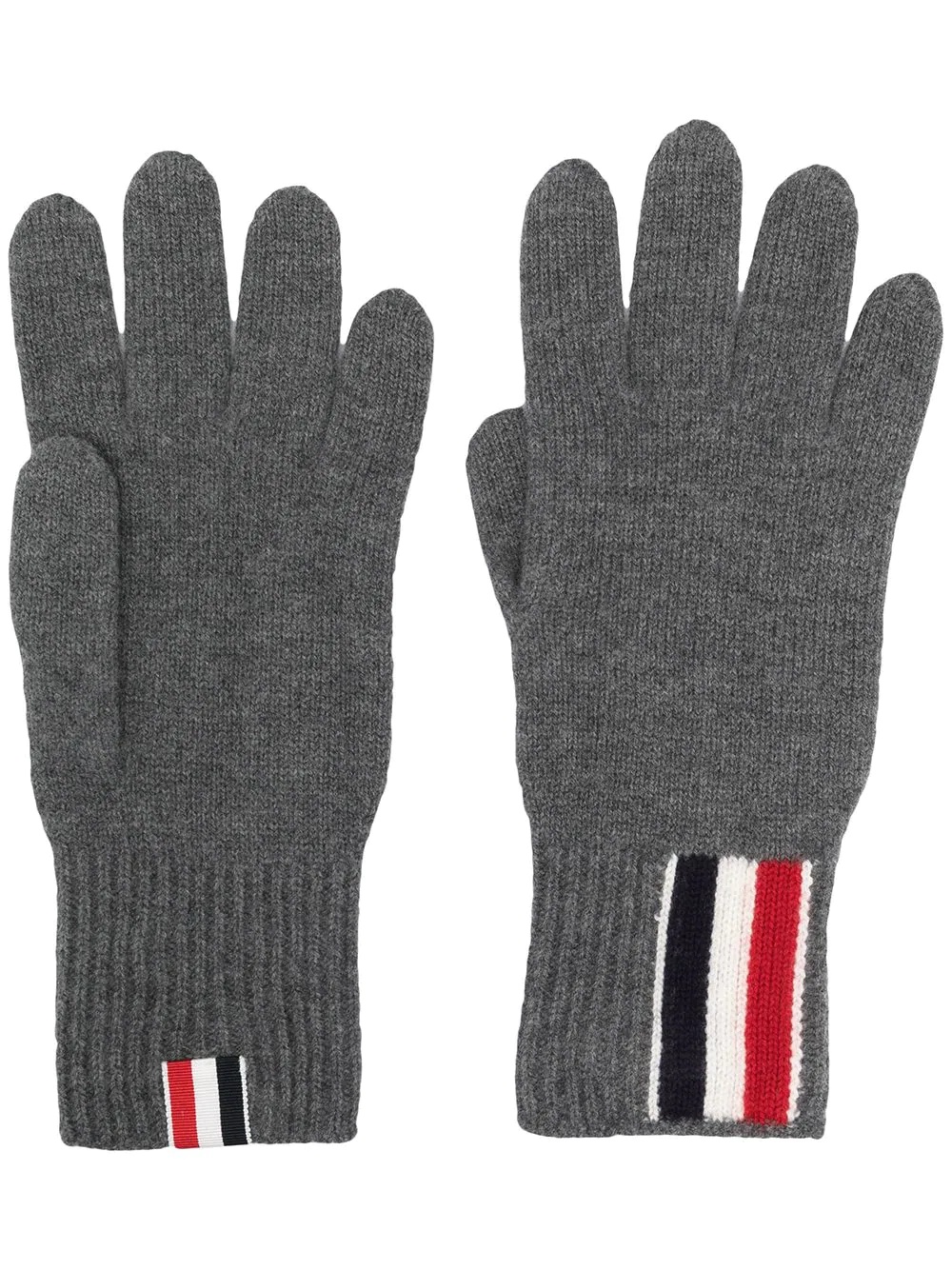 stripe detail knitted gloves - 1