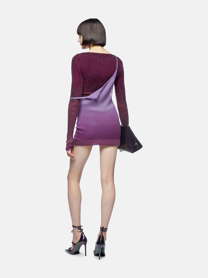 PURPLE AND BURGUNDY DEGRADÈ MIDI DRESS 6