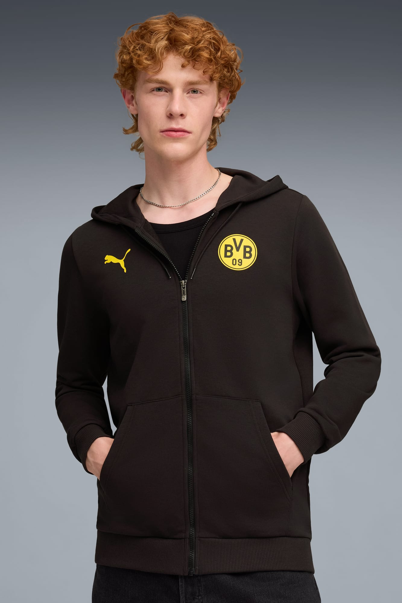 BVB FtblCltr Hood Sweat Jkt Men - 3