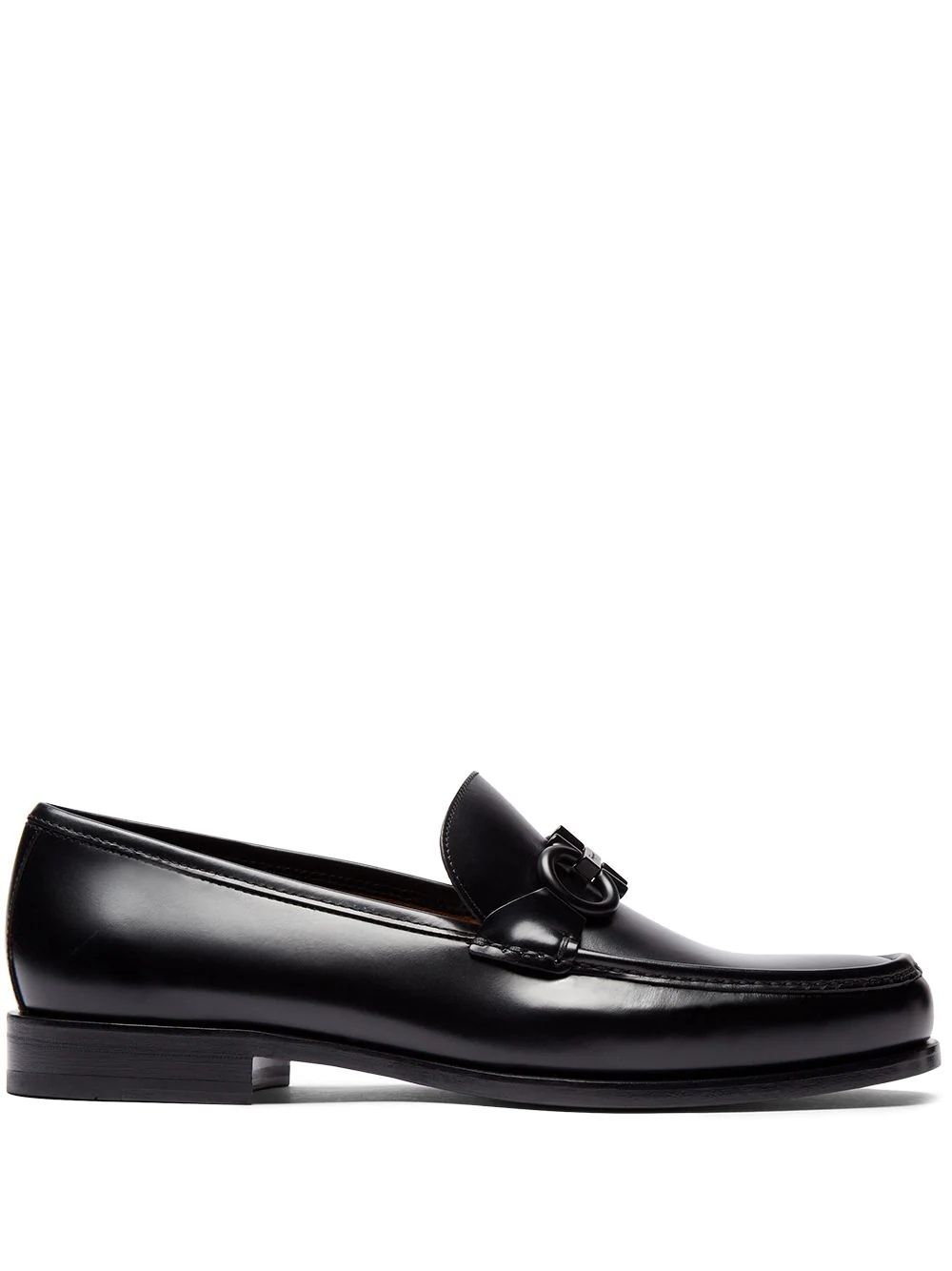 Gancini buckle leather loafers - 1