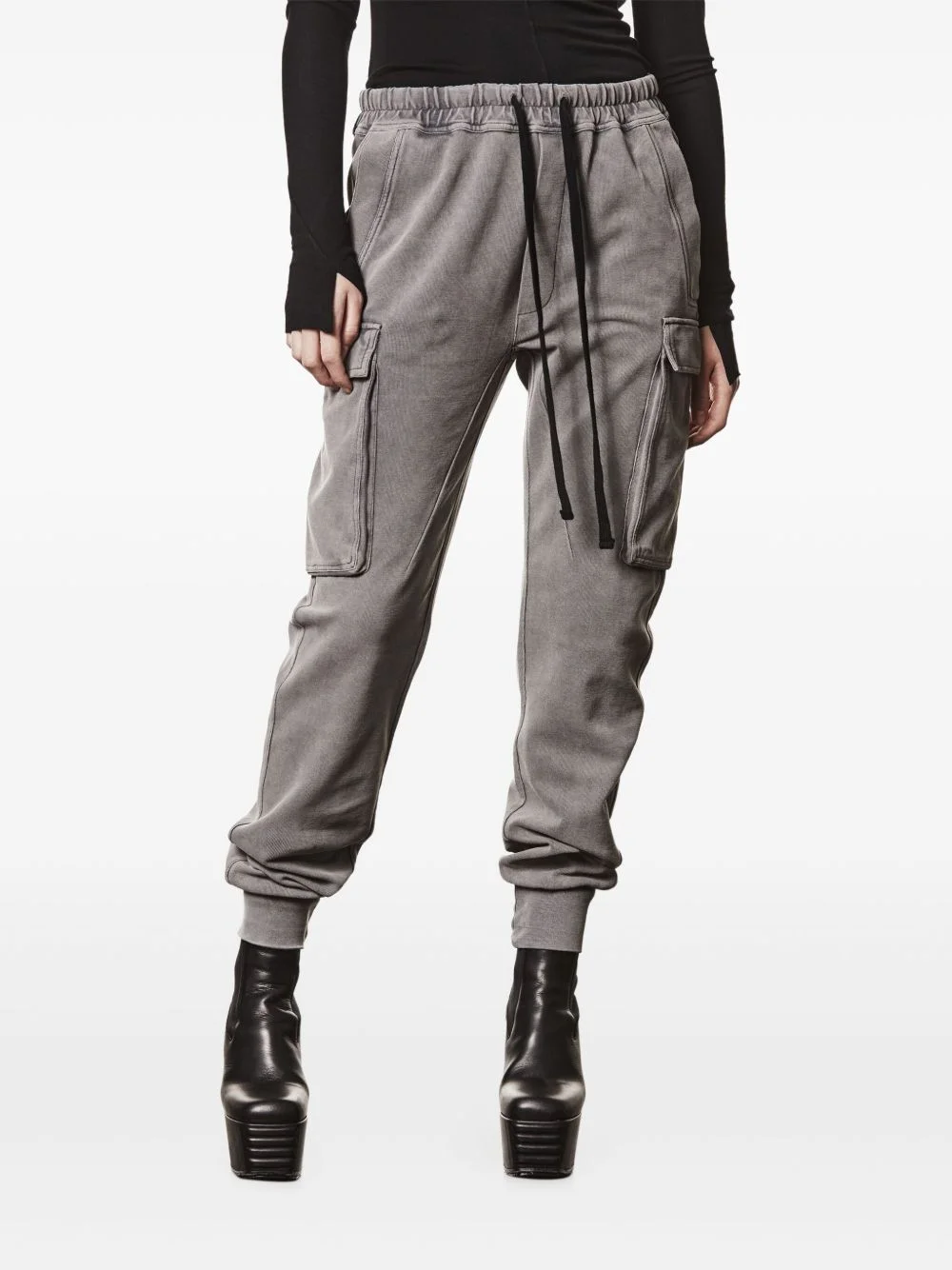 cargo-pocket drawstring trousers - 1