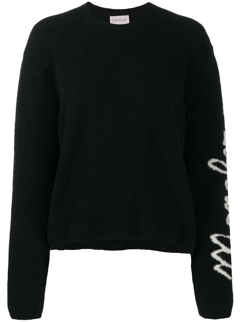 logo print crew neck jumper - 1