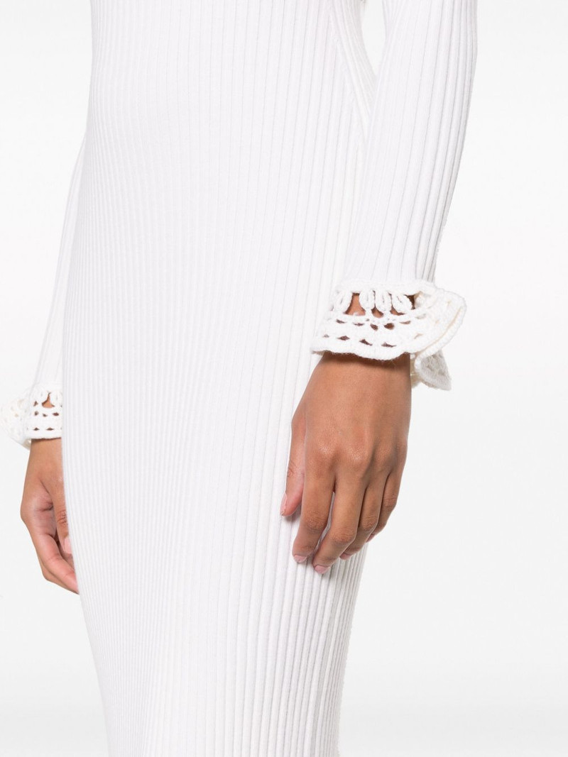 open-knit panel midi dress 5