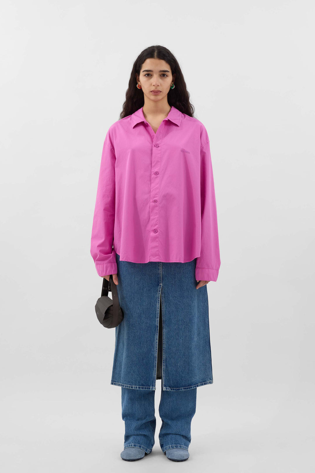 1000CHIODI MULE HEELS / suede denim - 4