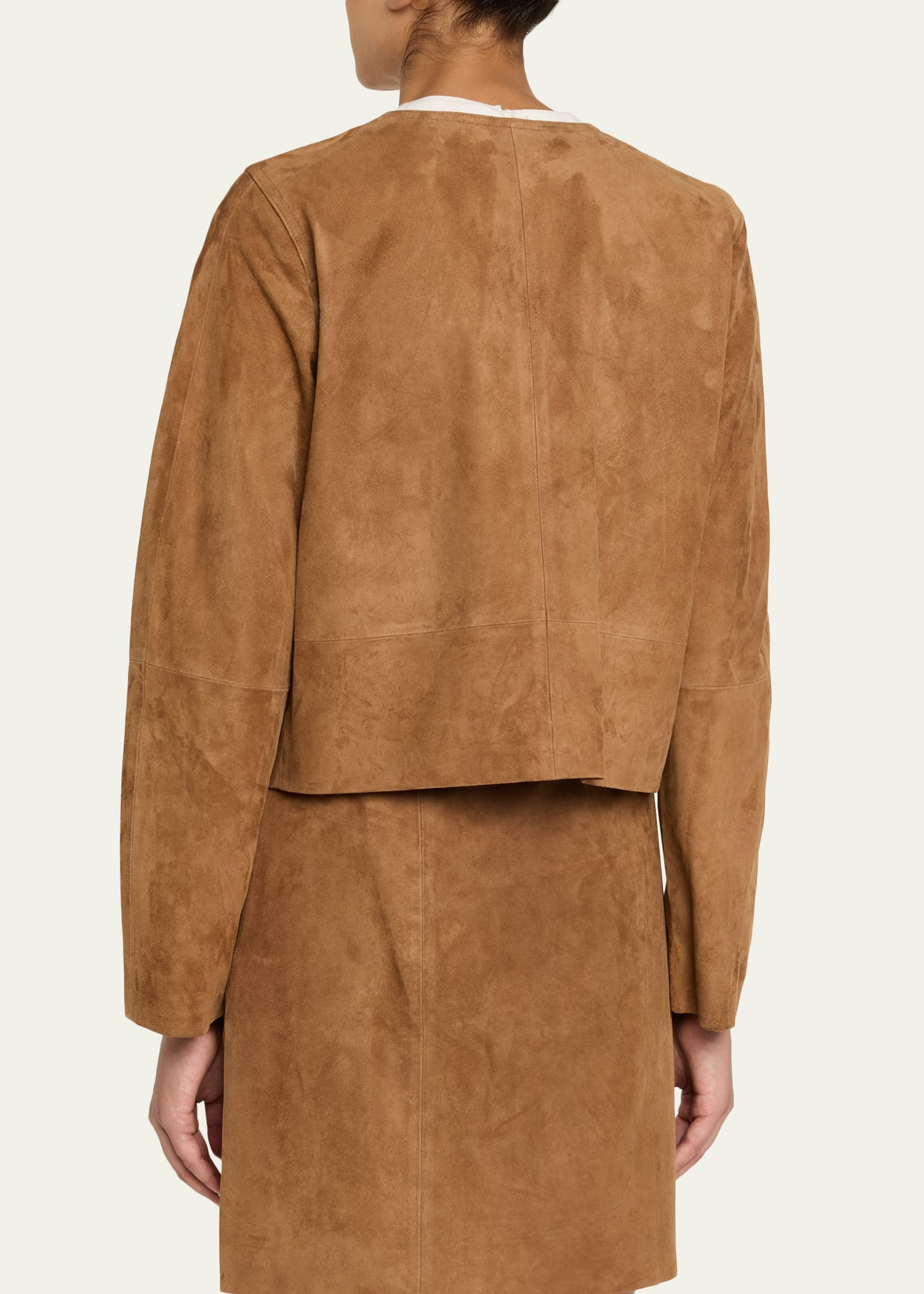 Cropped Suede Jacket - 3