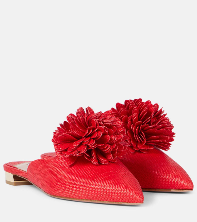 Couturier appliqué mules - 1