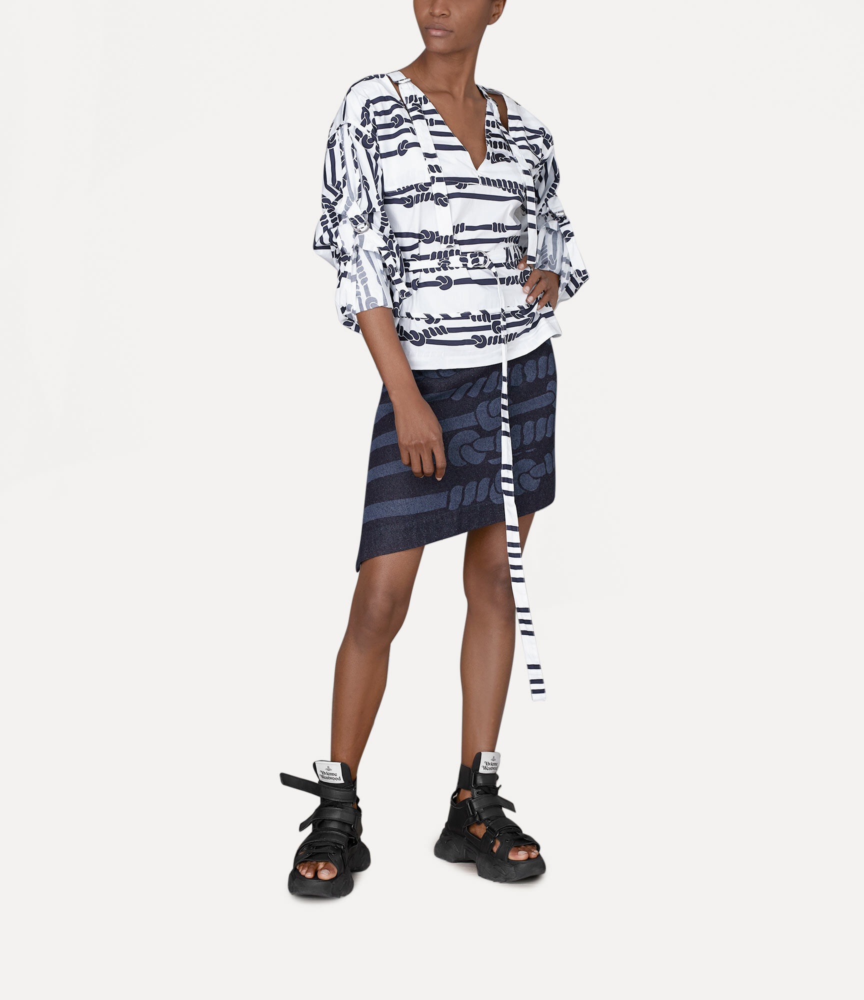MINI SAIL DENIM SKIRT - 2