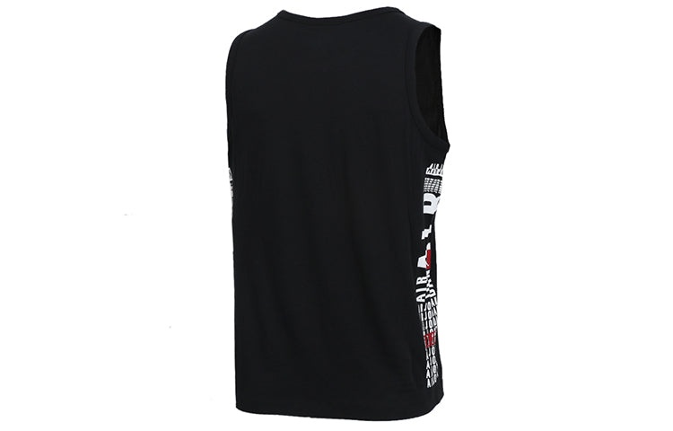 Air Jordan Sports Training Cotton Basketball Vest Men's Black BV6356-010 - 2