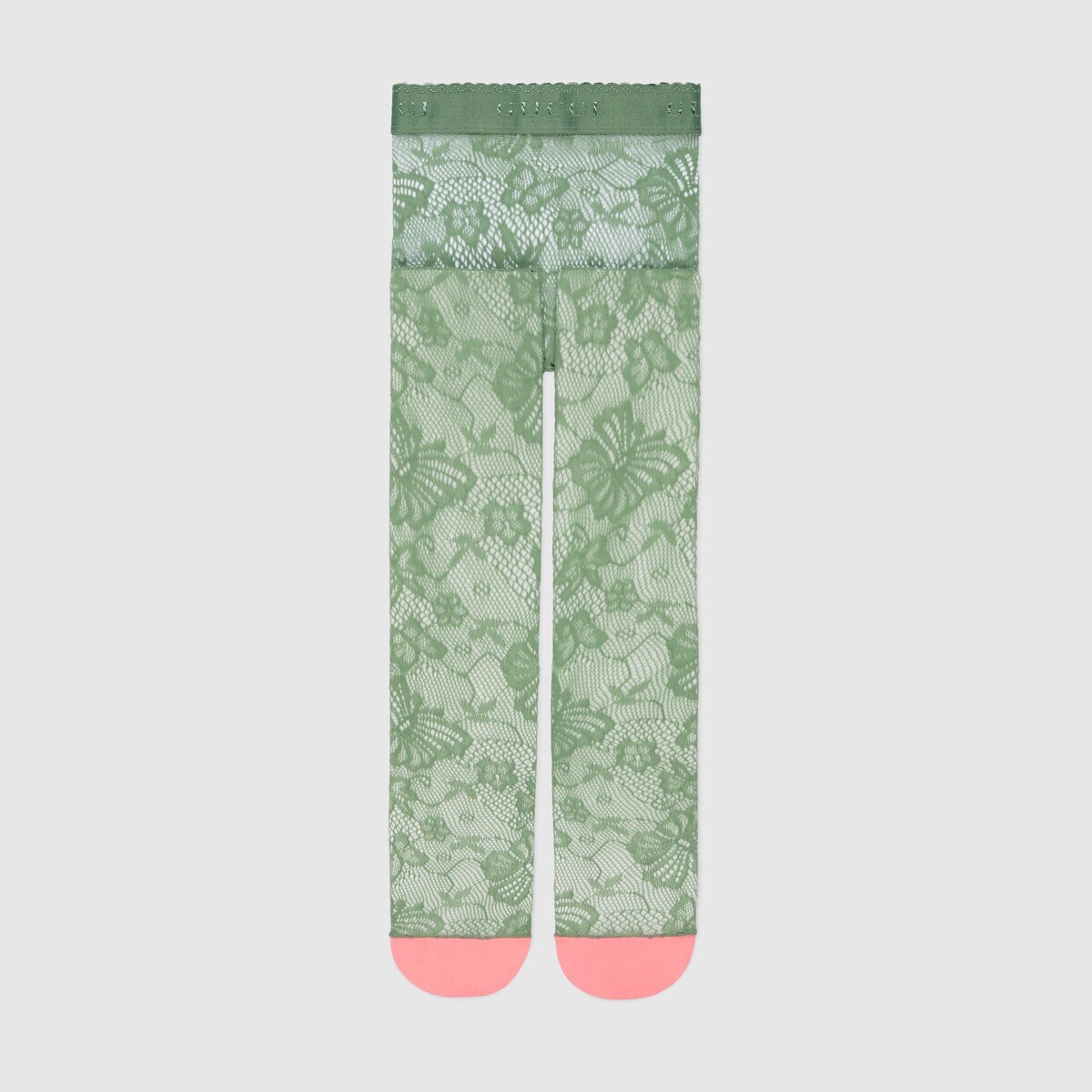 Floral stretch knit fabric tights - 1