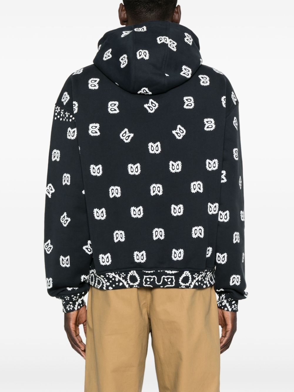 bandana-print hoodie - 4