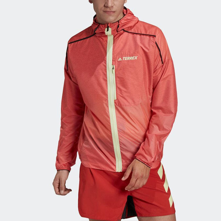 Men's adidas Reflective Windproof Logo Alphabet Hooded Jacket H11744 - 2
