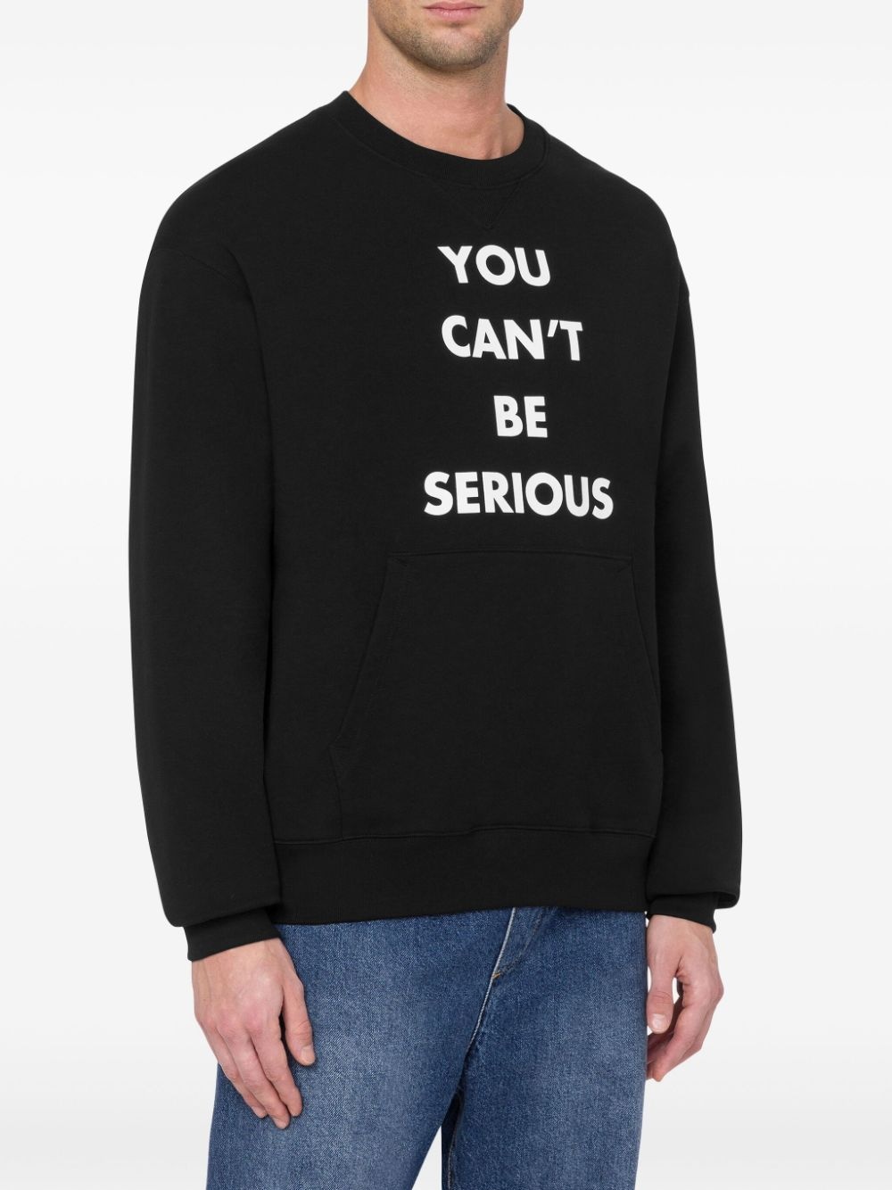 slogan-print cotton sweatshirt - 2